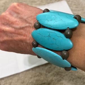 Turquoise and Brown Bracelet